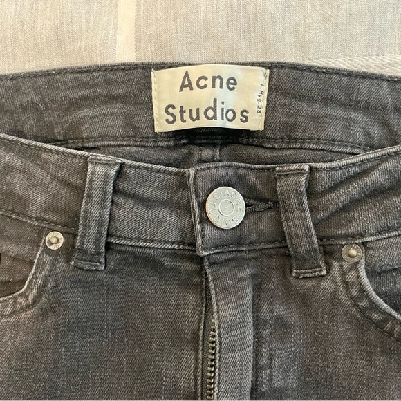 Acne Studios Skin 5 Black Midrise Skinny Jeans Size 24 - Picture 4 of 4